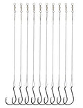 Circle Hooks Rigs Saltwater Steel Leader Wire, 25pcs Heavy Duty Circle Hook with Leader Wire Bass Catfish Fishing Lure Rig - size: 1/0
