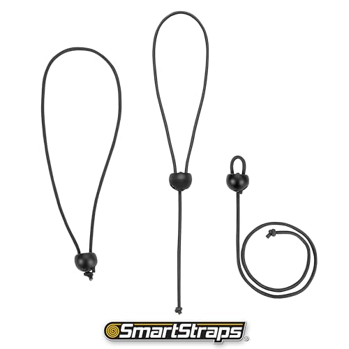SmartStraps Adjustable Toggle Ball Bungee Cord, Adjust Tension And Length From 2-12” – Great To Keep In Your Car, Boat And Workshop (pack of 8) - size: (pack of 8)