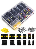 800Pcs 50 Sets Waterproof Automotive Electrical Connectors Automotive Electrical Wire Connectors Plug Kit 1/2/3/4/5/6 Pin Waterproof Connectors - style: 800 pcs