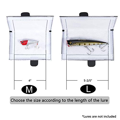Dr.Fish 3 Pack Fishing Lure Wraps Lure Hook Cover Shield for Fishing Rod Thick Soft Padded Pierce Resistant Hard Baits Minnow Crankbait Popper Spinnerbait - color: L: 7*4"-3 Pack