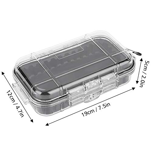 Joyzan Dry Storage Case, Outdoor Shockproof Box Hard Shell Wet Container | Airtight Floating Survival Travel Sealed Carry Organizer Marine Tool Carrying Protecting Boating Camping Fishing - color: Transparent