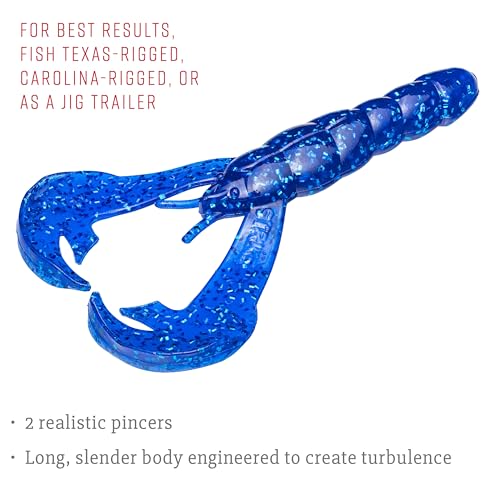 Strike King Rage Tail Craw - color: Blue Sapphire, size: 0.145 inch