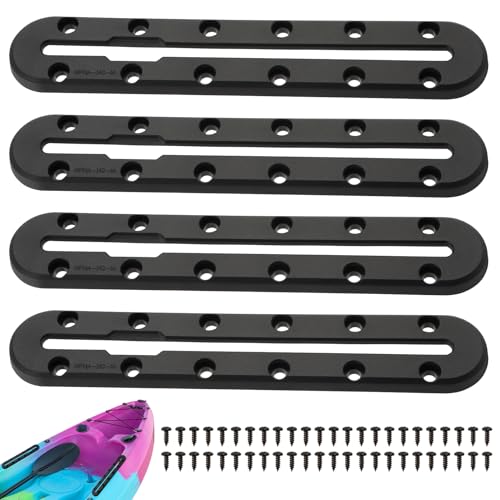 4PCS Kayak Track, Kayak Low Profile Track for Fishing Rod Holder, Kayaks Tracks Accessories, Kayaks Mount Tracsk, for Fishing Rod, Cup Holder, Paddle Holders, Anchor Cleats(Size:M) - size: Medium