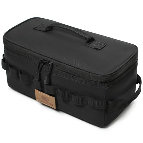 Tactical Camping Storage Bag 9L Tactical Utility Tote Bag Camping Cookware Organizer Trunk Organizer - color: Black