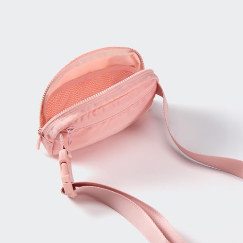 Pander Two Way Zipper Fanny Pack Nylon Everywhere Belt Bag for Women, Water Repellent Waist Packs, Crossbody Bags with Adjustable Strap (Mono Pink). - color: Mono Pink