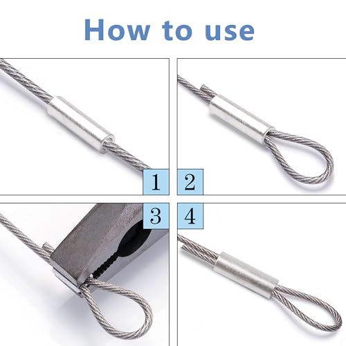 Aluminum Fishing Line Crimp Sleeves, Strong Crimps for Fishing Line Monofilament Saltwater Wire Leader Rigging Rope Cable (400pcs) - color: 400pcs