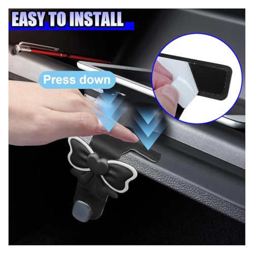 YoRise Car Co-Pilot Glovebox Hooks, Anti-Scratch Leather Car Storage Hanger for Handbag Purse Umbrella, Universal Self-Adhesive Vehicle Interior Organizer Accessories for SUV Truck (Black) - color: Black