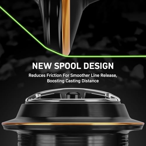 New DF Spinning Reel Saltwater Freshwater Fishing Reel Shallow Aluminum Spool, 5.2:1 Gear Ratio, Upgraded Copper Gears, Metal Handle Knob, Smooth Bearings - size: 4000, style: Shallow Line Cup