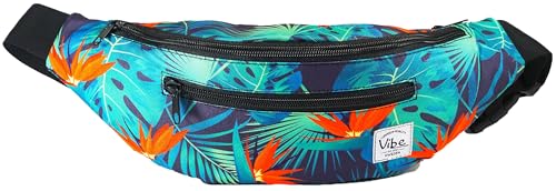 Vibe Festival Gear Rave Fanny Pack for Women Men – Festival, 4 Pockets, Adjustable Strap, Cute Waist Bag, Crossbody Belt Bag, Hiking, Running, Cycling - color: Hawaii, size: Fits Most