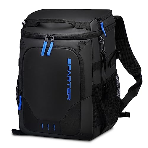 SPARTER Backpack Cooler Insulated Leak Proof 33/49 Cans, 2 Insulated Compartments Thermal Bag, Portable Lightweight Beach Travel Camping Lunch Backpack for Men and Women - color: Black, size: 49 Can