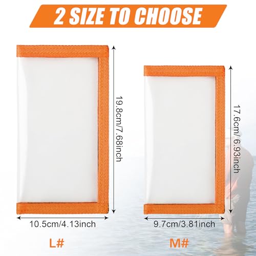 Fishing Lure Wraps, Fishing Hook Covers Durable Clear PVC Lure Covers Keeps Fishing Safe Easily See Lures Bait Storage Protector - color: Orange, size: Medium-4pcs