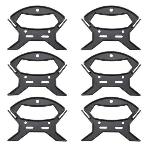 6PCS Black Plastic Bobbin Winder 12x6.2cm Cable Retainer Extension Cord Organiser Suitable for Organising String Light and Fishing Line