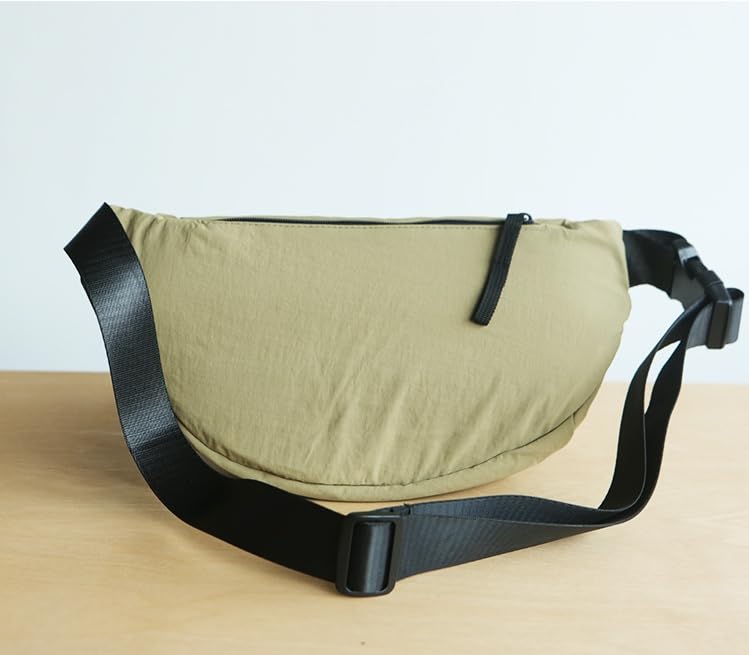 Large Capacity Nylon Women Sling Bags Girl Fanny Pack Light Weight Crossbody Bag Men Shoulder Bag Unisex Classic Waist Packs Purse Hiking Roomy Chest Bag, Easy Carry Any Phone,Wallet - color: Green