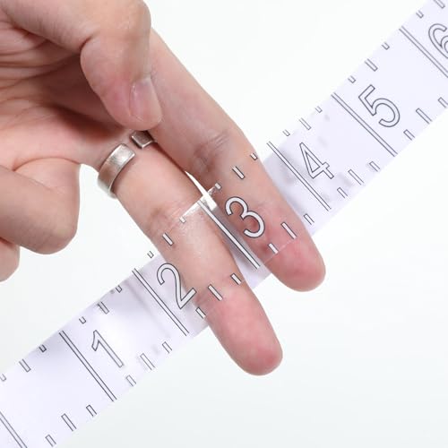 2 Pcs Fish Ruler Decal Fish Measuring Tape Sticker, 36 Inch Waterproof Adhesive Ruler Fishing Measuring Tool Tape Decal Clear White Measurement Board Fishing Supplies for Boat Kayak Workbench