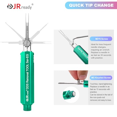 JRready ST5390 Terminal Removal Tool Kit Automotive Upgraded Depinning Tool with Replacement Tips for Delphi/Harting/TE/AMP/MOLEX/ITT/Anderson/Heavy Duty Connectors Electrical Pin Extractor 40PCS - size: 12PCS Pin Extractor+28PCS Replacement Tips