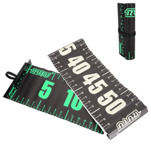 RUTU 53" Fish Ruler Glow in The Dark, Waterproof Fish Measuring Board, Foldable Fish Measuring Tape for Boats, Kayaks, Rafts and Outdoor Fishing, 53x8 inch, Glow-in-the-Dark Night Use - size: 53X8in Glow