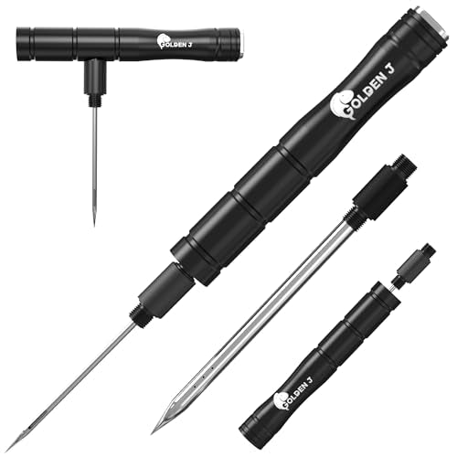 GOLDEN J Fish Venting Tool for Saltwater Fishing | Modular Design with Hidden Storage & Stainless Steel/Aluminum Build, Relieves Deep Sea Fish Pressure for Healthier Release - size: L+M