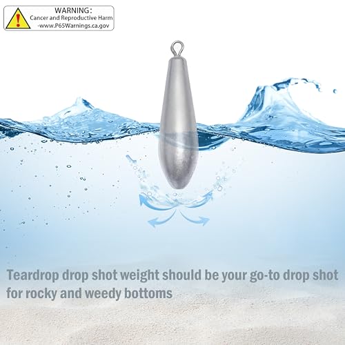 Drop Shot Fishing Weights Sinkers for Saltwater Freshwater Fishing - style: 4 5 6 8 Ounce-4pcs