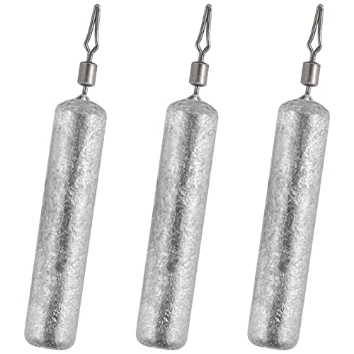 Dr.Fish 50 Pack Fishing Drop Shot Weights Lead Fishing Weights Pencil Skinny Sinkers with Barrel Swivels for Freshwater Bass Fishing - size: 1/4oz-50 Pack