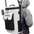 Buffalo Gear Fish Cooler Backpack 32Qt Waterproof Fishing Backpack Cooler Portable Fish Bag, Keep Ice Cold More Than 24 Hours - color: White-32qt