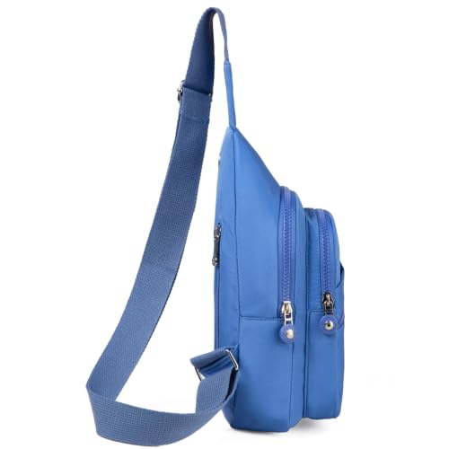 Banelu Small Sling Backpack Crossbody Bags for Women Men, Small Sling Bag Cross Body Bag Fanny Packs Crossbody Purses - Blue - color: C Blue