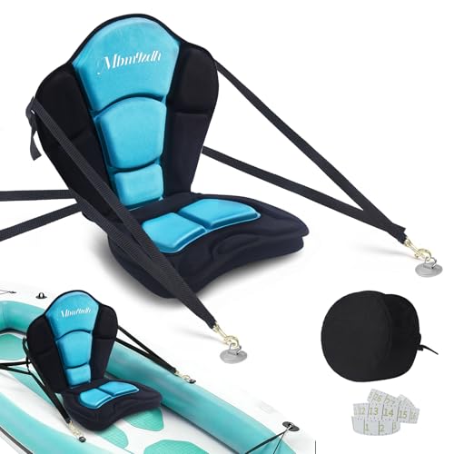 Thickened Kayak Seat,Kayak Seats with Back Support– Cushioned Canoe Backrest with Sit-On-Top Design, Padded Back Support for SUP Paddle Boards, Rafting, Fishing - color: Green, size: 1 Pcs