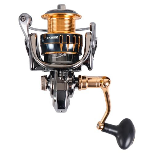 Spinning Fishing Reel for Freshwater Saltwater Fishing, Anti-Reverse with Front-Adjustable Drag - style: Gx1000 (13+1 Ball Bearings)