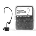 20Pack Weedless Ned Rig Jig Heads with Molded Bait Keeper System – Mushroom Head for Weedless Finesse Bass Fishing 1/16 1/8 3/16 1/4oz - color: Black, size: 3/16oz - 1/0 - 20Pack
