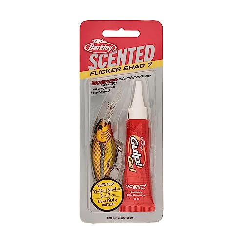 Berkley Scented Flicker Shad Fishing Hard Bait - color: Black Gold (Single), size: 3/16 oz, 2"