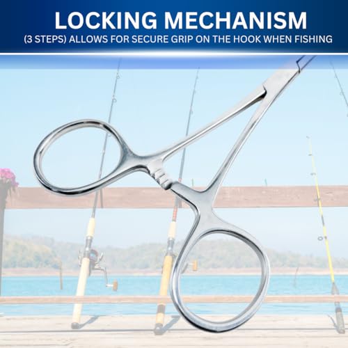 ADROIT 6" (15.2 cm) Curved Tip Stainless Steel Hemostat Forceps | Precision Teeth Grip | Versatile Use for First Aid, Crafting, & Electronics - size: 6", style: Curved