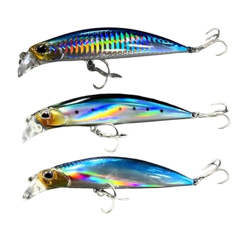 3pcs 11cm 30g Minnow Fishing Lure Kit Isca Carkbait Wobblers Swimbait Fishing Tackle Sinking Artificial Jerbaits Wobbler for Pike Bass Trout Fishing Tackle - color: AH1131-4.3'' 1.1oz