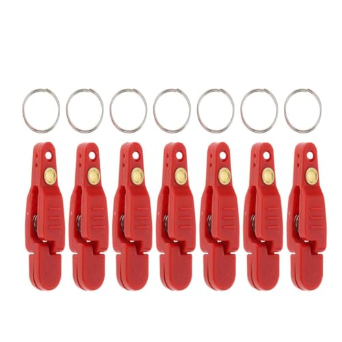 Line Clip Snap Weight Release Clip for Offshore Fishing Planer Board Kite Heavy Tension Snap Release Clip Downriggers Outrigger Release Clips - style: 7pcs Red