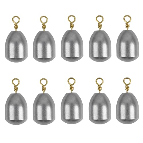 Iron Fishing Weights Sinkers, 20pcs Bass Casting Sinker Weights with Ring Drop Fishing Sinker and Weights for Saltwater Surf Sea Fishing - size: 20pcs 1/4oz