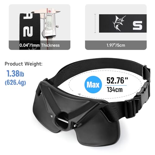 SANLIKE Fishing Belt Rod Holder Adjustable Fishing Fighting Waist Belt with EVA Padded Great Plastic Material Fighting Belt - color: Black