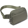 Pander Everywhere Belt Bag for Women, 5 Zipper Pockets Nylon Crossbody Fanny Pack Purse (Grey Sage). - color: Grey Sage