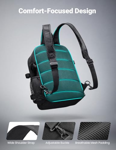 Piscifun Fishing Backpack Tackle Bag with 2 Rod Holders, Multi-Compartment Storage, MOLLE System, Water-Resistant Lightweight Outdoor Pack - color: Double Shoulder - Black, style: Standard