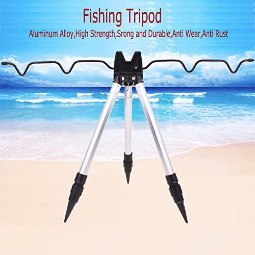 Fishing Rod Tripod Stand Fishing Rod Holder Aluminum Alloy Telescopic Legs