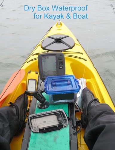 Hlotmeky Waterproof Dry Box for Kayaking, Boat, Phone - Small Container, Watertight Storage Case for Diving (Black) - color: Black