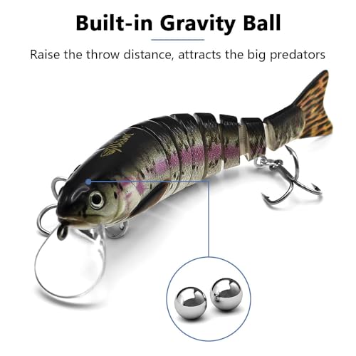 Fishing Lures for Freshwater and Saltwater，Lifelike Swimbait Lures for Bass Trout Pike，Amazing Fishing Gifts for Fishman - size: B1-4.1''0.035lb