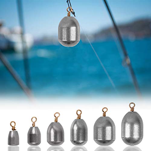 Iron Fishing Weights Sinkers, 20/58pcs Lead Free Steel Fishing Weights Bass Casting Sinkers for Saltwater Freshwater Bass Trout Catfish - style: 20pcs