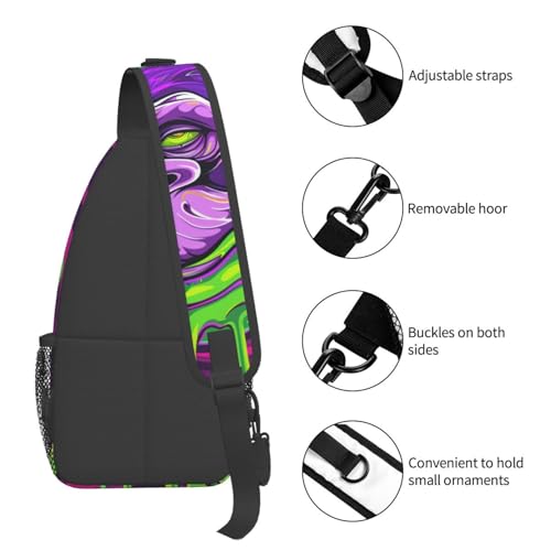 Colorful Gorilla Outdoor Crossbody Shoulder Bag For Unisex Young Adult Hiking Bicycling - color: 22