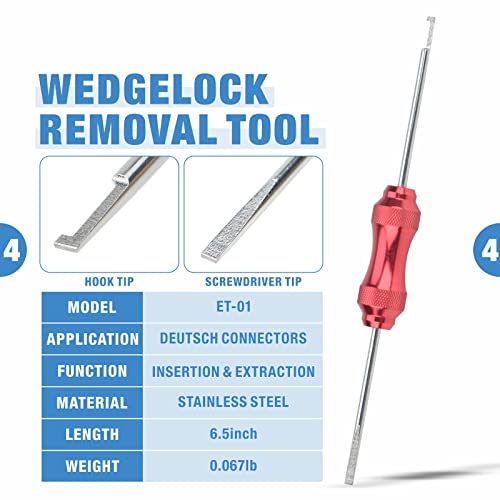IWISS iCrimp KIT-DC02 Wire Crimping Tool Kit for Deutsch Connectors and Weather Pack Terminals with Connector Removal Tools