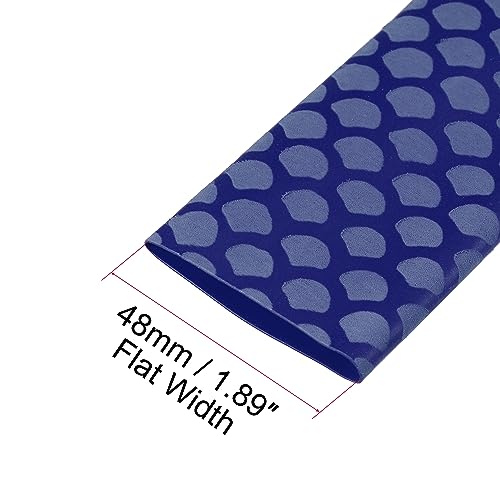 uxcell Heat Shrink Wrap Tubing Sleeve for Fishing Rod Grips Handle, 48mm Flat 3.3ft 2:1 Rate Blue