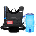Maelstrom Hydration Running Vest with 2L Water Bladder for Men Women | Chest Pack, BPA-free, High Flow Bite, Reflective Stripe, Detachable, Breathable Pad, Perfect for Cycling, Marathon, Hiking - color: Black