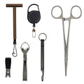 EUPHENG Fly Fishing Accessories Fly Fishing Tools Kit, Fishing Knot Tool and Line Clipper with Retractor - style: 6in1 Combo A
