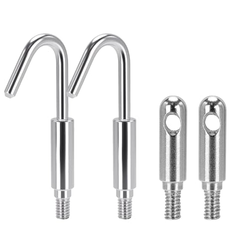 2pack 56517 Fish Rod Accessories,Splinter Guard Wire Fish and Glow Rod Single Hook and Bullet Attachments,Stainless Steel