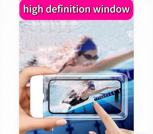 1PCS Waterproof Phone Case - Universal Fit for iPhone 14/13/12 & Android Phones - Submersible Up to 100ft for Kayaking, Fishing, Rain,etc.(Black/White/Pink) (White) - color: White