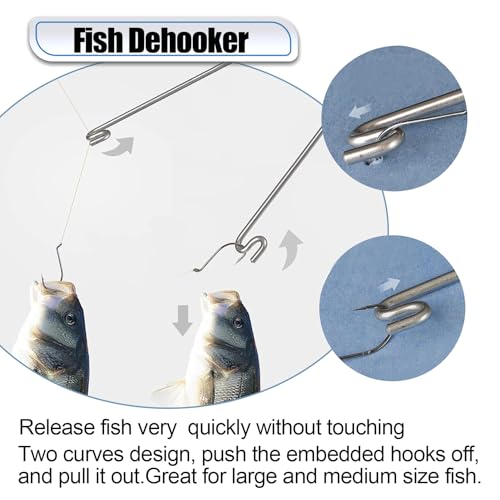 EUPHENG Fish Venting Tool with Fish Hook Remover, Safe & Convenient Dehooker Venting Device for Deep Sea Fish Release and Return - size: 1 PCS