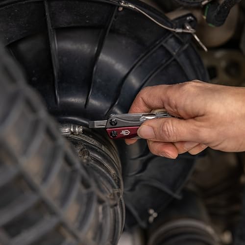 Gerber Gear Dime 12-in-1 Mini EDC Multitool - Needle Nose Pliers, Pocket Knife, Keychain, Bottle Opener - EDC Gear and Equipment, Gifts for Men - Red - color: Red, size: Single