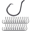 Reaction Tackle Heavy Wire Catfish Hooks - High Carbon Steel for Channel, Blue and Flathead Catfish - Sharp Offset Point, Freshwater and Saltwater Fishing (25-Pack) - size: #6/0